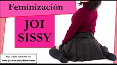 Afspelen JOI Sissy-training met dildo en strapon - Spaanse feminisering CEI