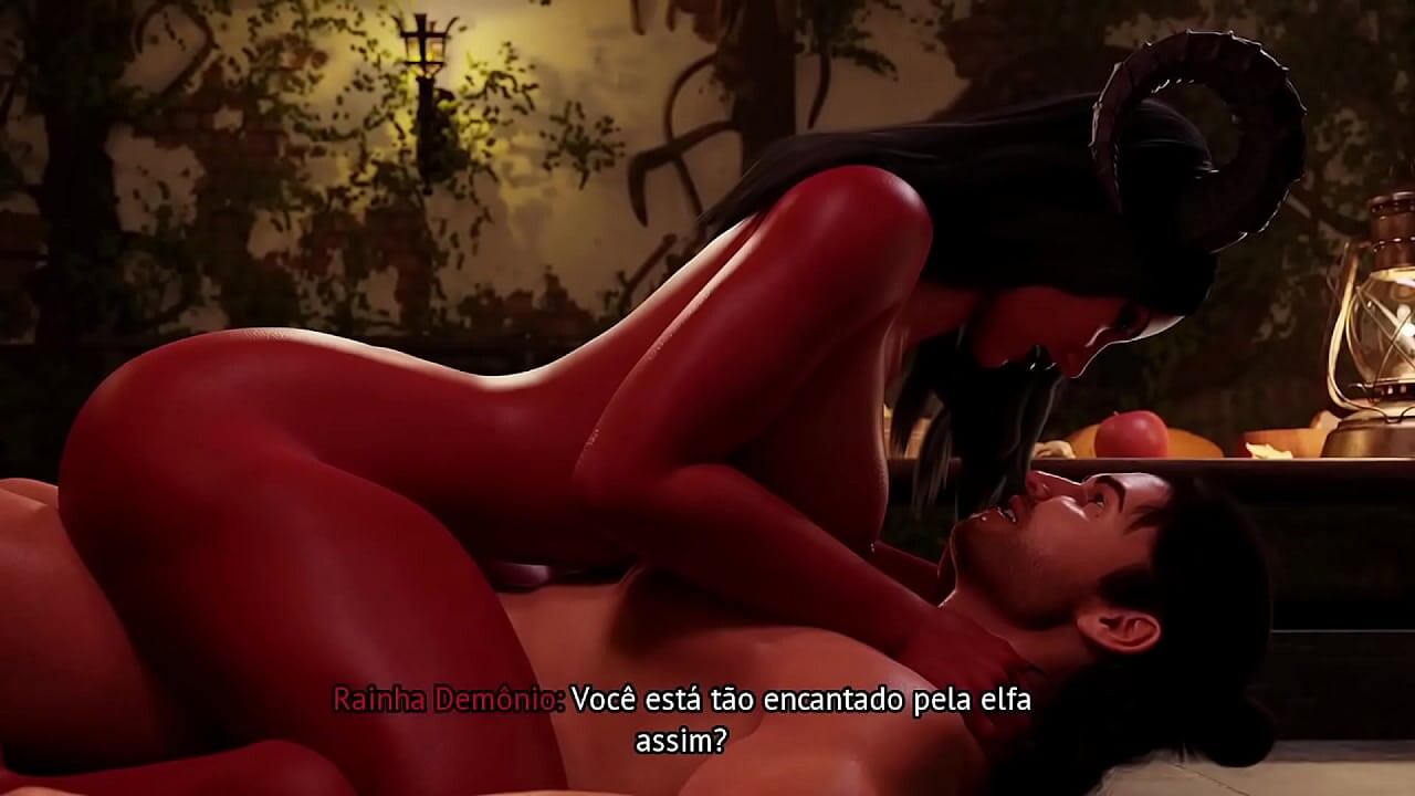 Mira como esta linda y curvilínea demonio 3D con enormes tetas y un traje s...